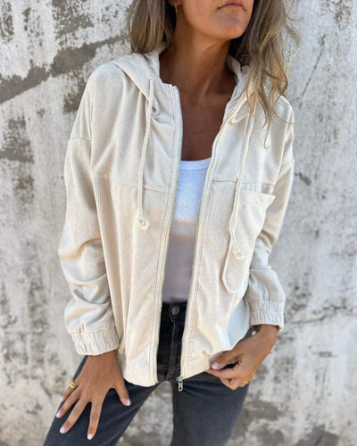 Zip-Up Hoodie - Women's Casual Lightweight Hooded Jacket-Grace Aura