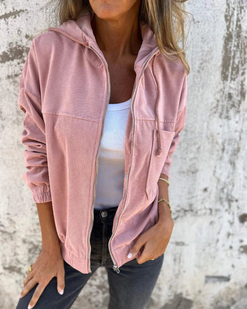 Zip-Up Hoodie - Women's Casual Lightweight Hooded Jacket-Grace Aura