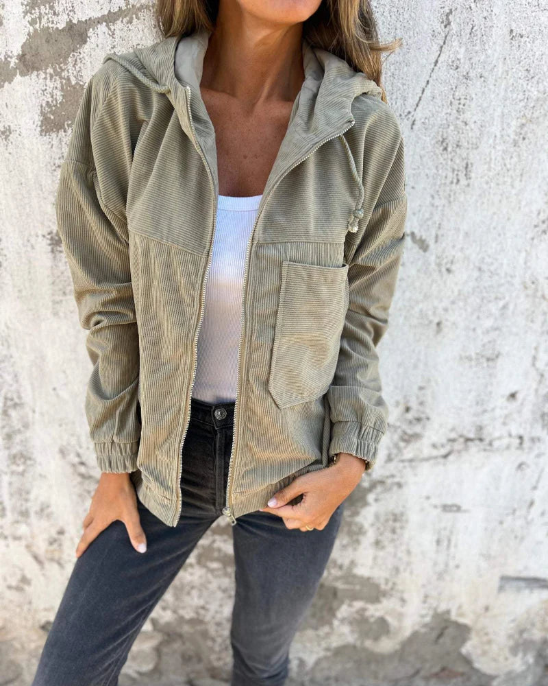 Zip-Up Hoodie - Women's Casual Lightweight Hooded Jacket-Grace Aura