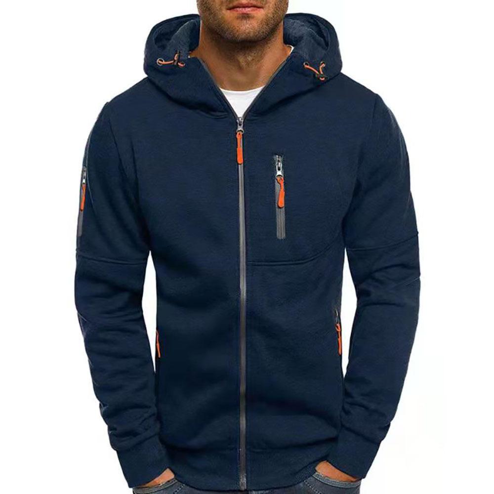 Zipper Hoodie - Casual - Warm - Zip-Up Hoodie - Men's Hoodie-Grace Aura