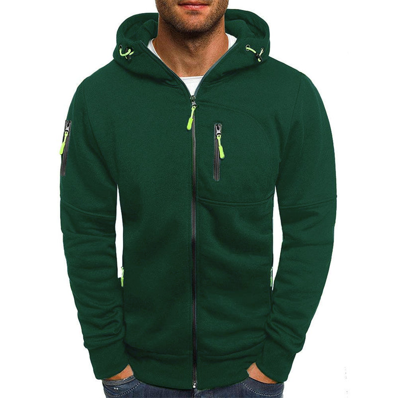 Zipper Hoodie - Casual - Warm - Zip-Up Hoodie - Men's Hoodie-Grace Aura