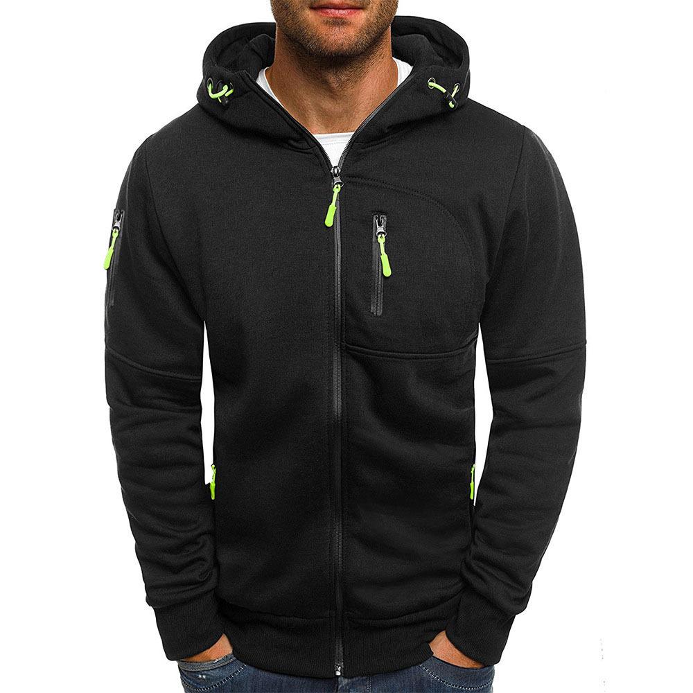 Zipper Hoodie - Casual - Warm - Zip-Up Hoodie - Men's Hoodie-Grace Aura