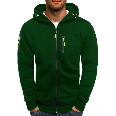 Zipper Hoodie - Casual - Warm - Zip-Up Hoodie - Men's Hoodie-Grace Aura