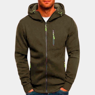 Zipper Hoodie | Warm | Pockets | Zip-Up Hoodie | Men's Hoodie-Grace Aura