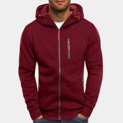 Zipper Hoodie | Warm | Pockets | Zip-Up Hoodie | Men's Hoodie-Grace Aura