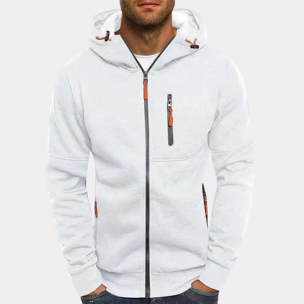 Zipper Hoodie | Warm | Pockets | Zip-Up Hoodie | Men's Hoodie-Grace Aura