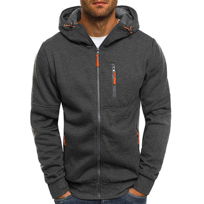 Zipper Hoodie | Warm | Pockets | Zip-Up Hoodie | Men's Hoodie-Grace Aura