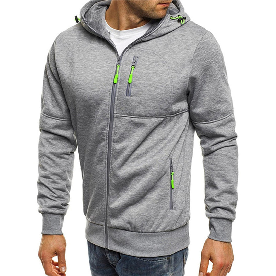 Zipper Hoodie | Warm | Pockets | Zip-Up Hoodie | Men's Hoodie-Grace Aura