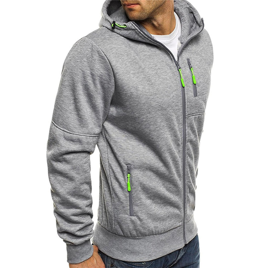 Zipper Hoodie | Warm | Pockets | Zip-Up Hoodie | Men's Hoodie-Grace Aura